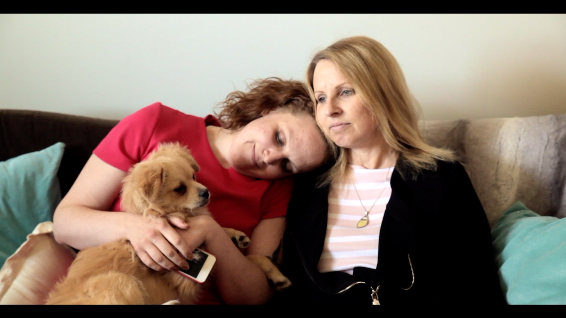 Mandi Gray and her mother decompress after a trial day